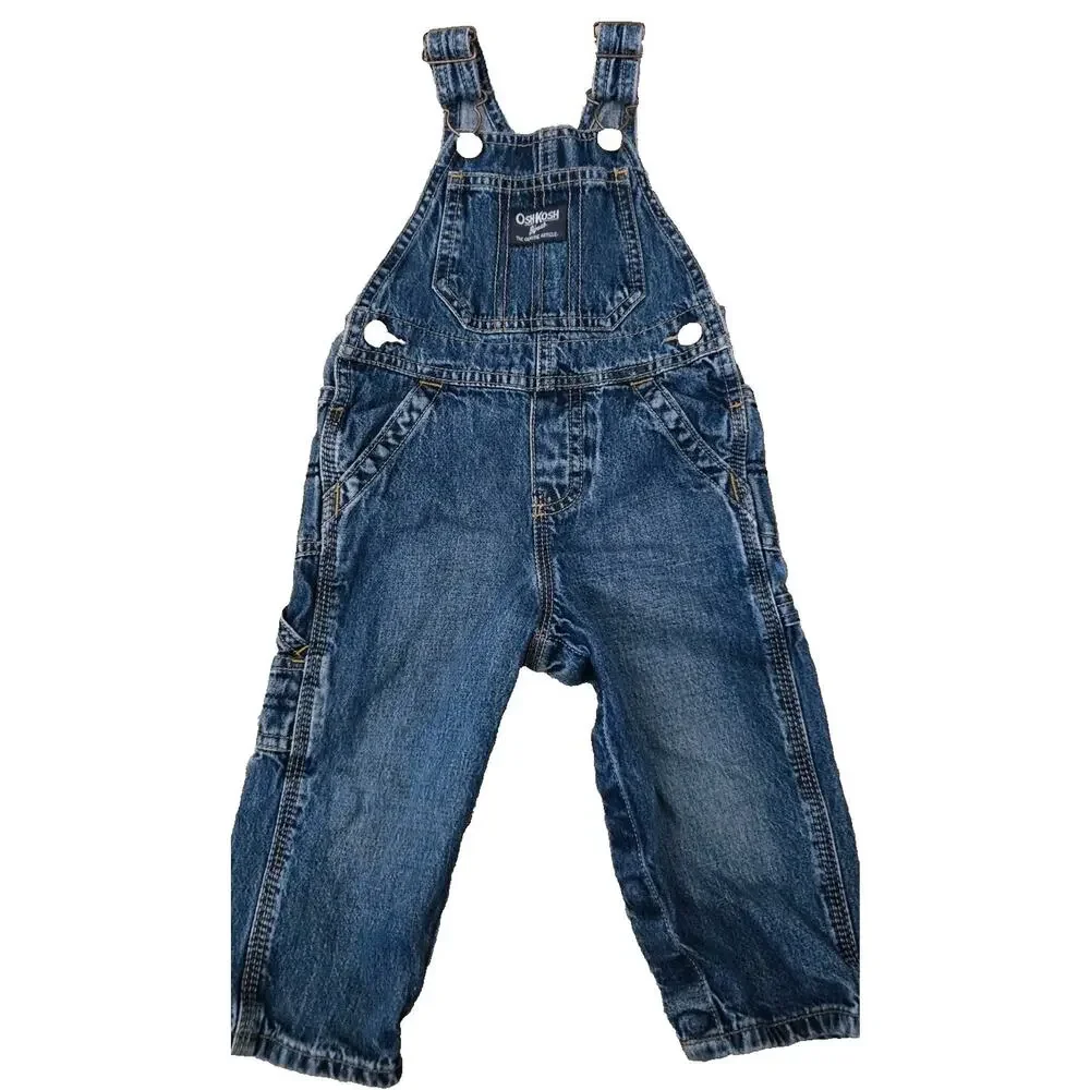 Osh Kosh B'Gosh Bib Vestbak Overalls 18‎ Months Blue Denim